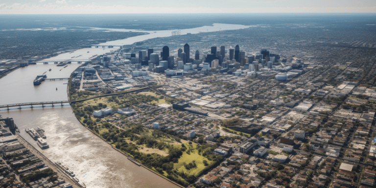 Conceptual Image of New Orleans from Above