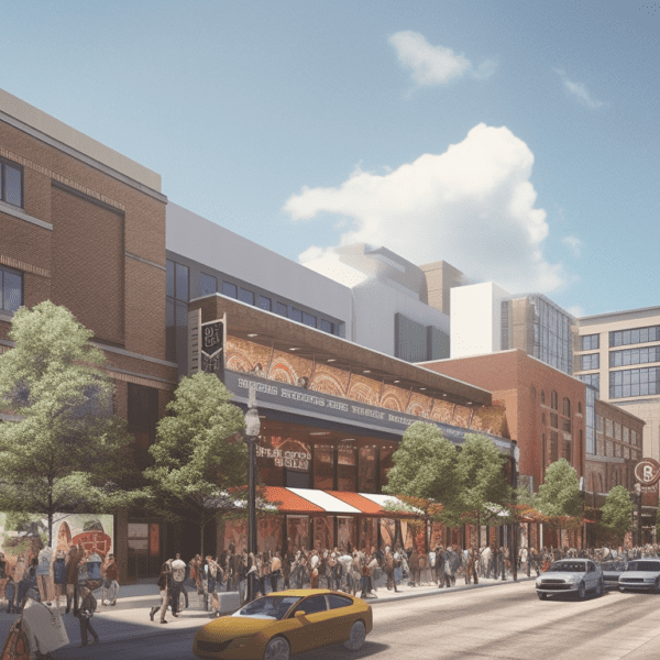 Midjourney imagined image of parking garages near JazzFest