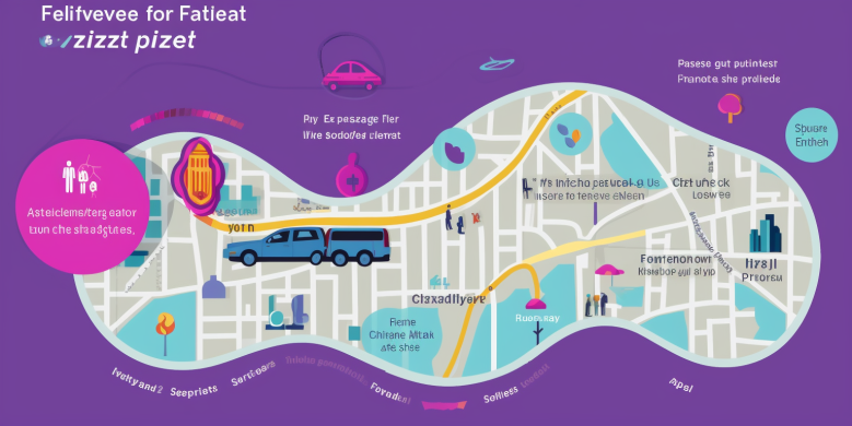 an image that visually depicts the cost breakdown of a Lyft ride to Jazzfest, including the fare, tip, and any applicable discounts or promotions. Show the route and landmarks along the way.